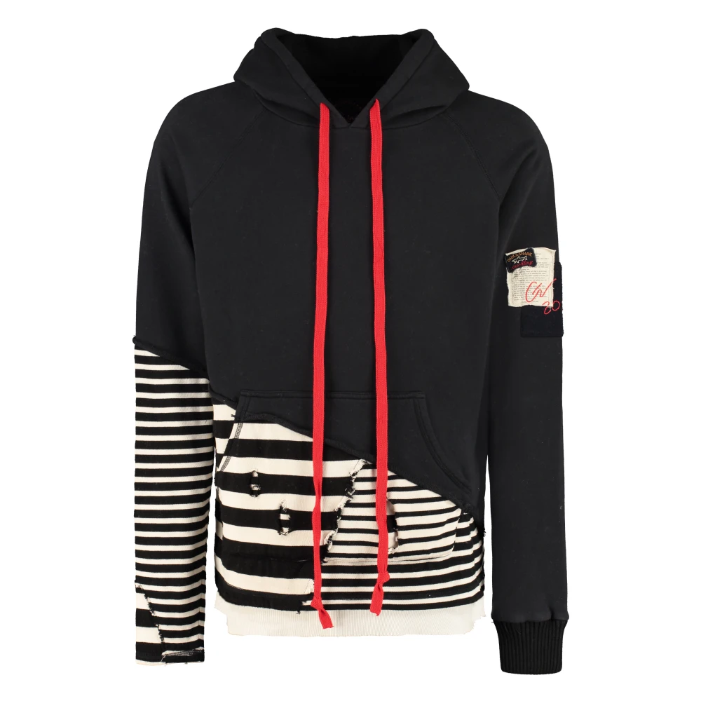 PAUL & SHARK Gedistresseerde katoenen hoodie met logopatch Multicolor Heren