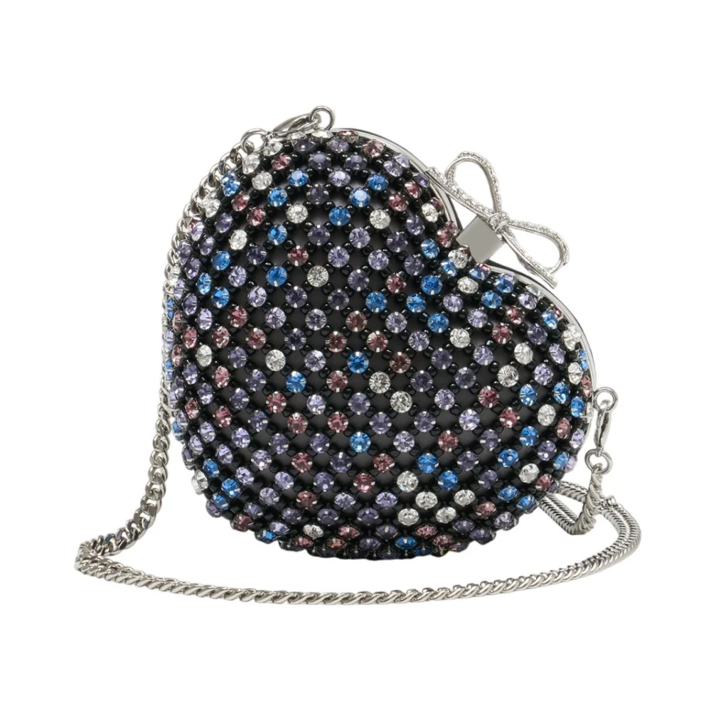 Self Portrait Women's Multicolor Clutches, One Size, Heart Clutch