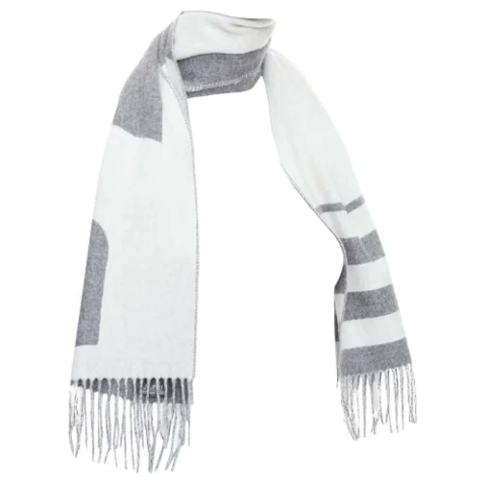 Hermès Vintage Pre-owned Fabric scarves Gray Dames