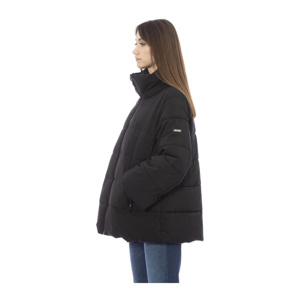 Baldinini Korte Pufferjas met Verstelbare Capuchon Black Dames