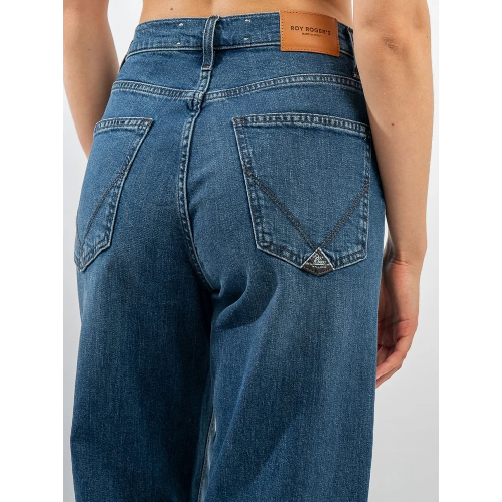Roy Roger's 70s Geïnspireerde Flared Denim Jeans Blue Dames