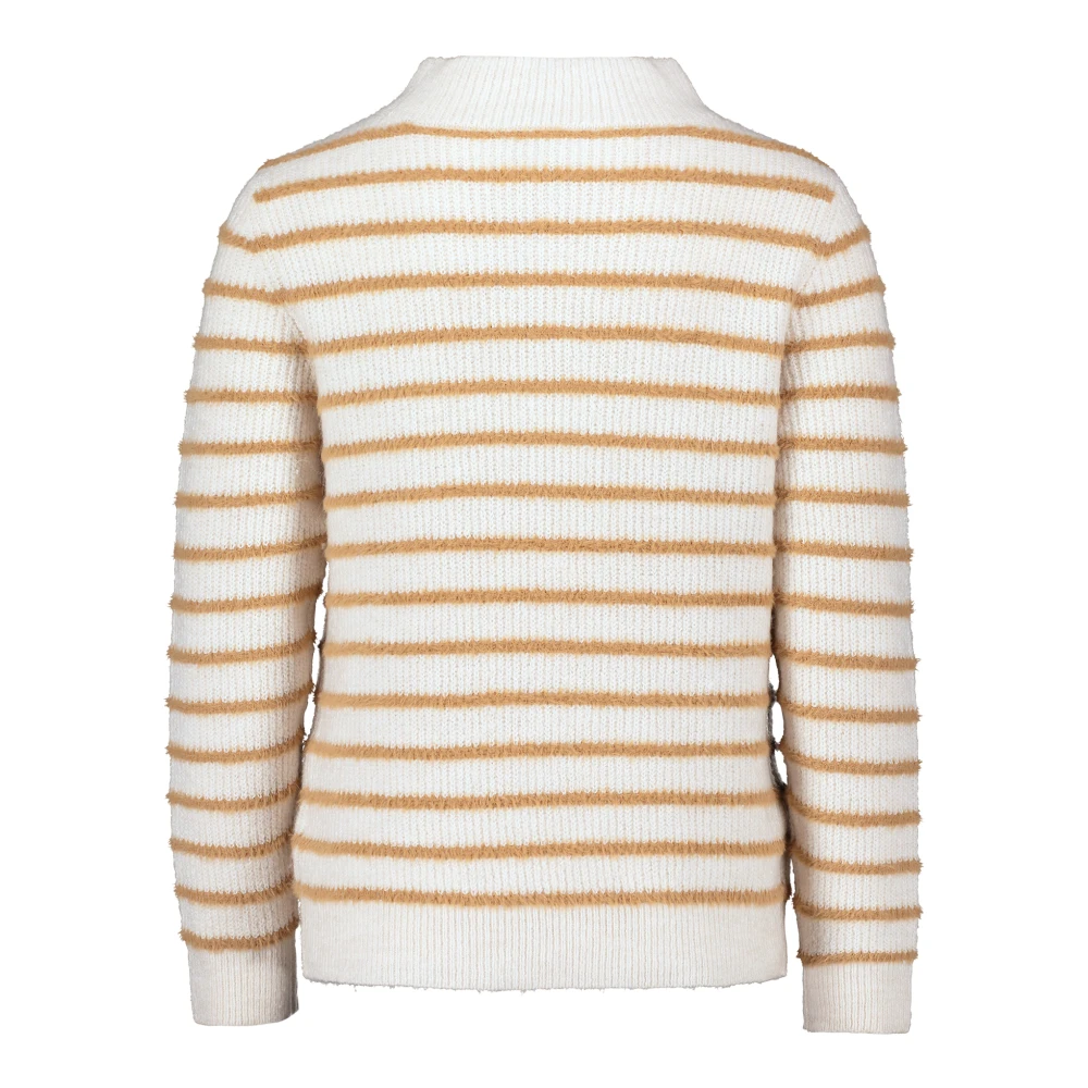 Betty & Co Gebreide trui met ronde hals Beige Dames