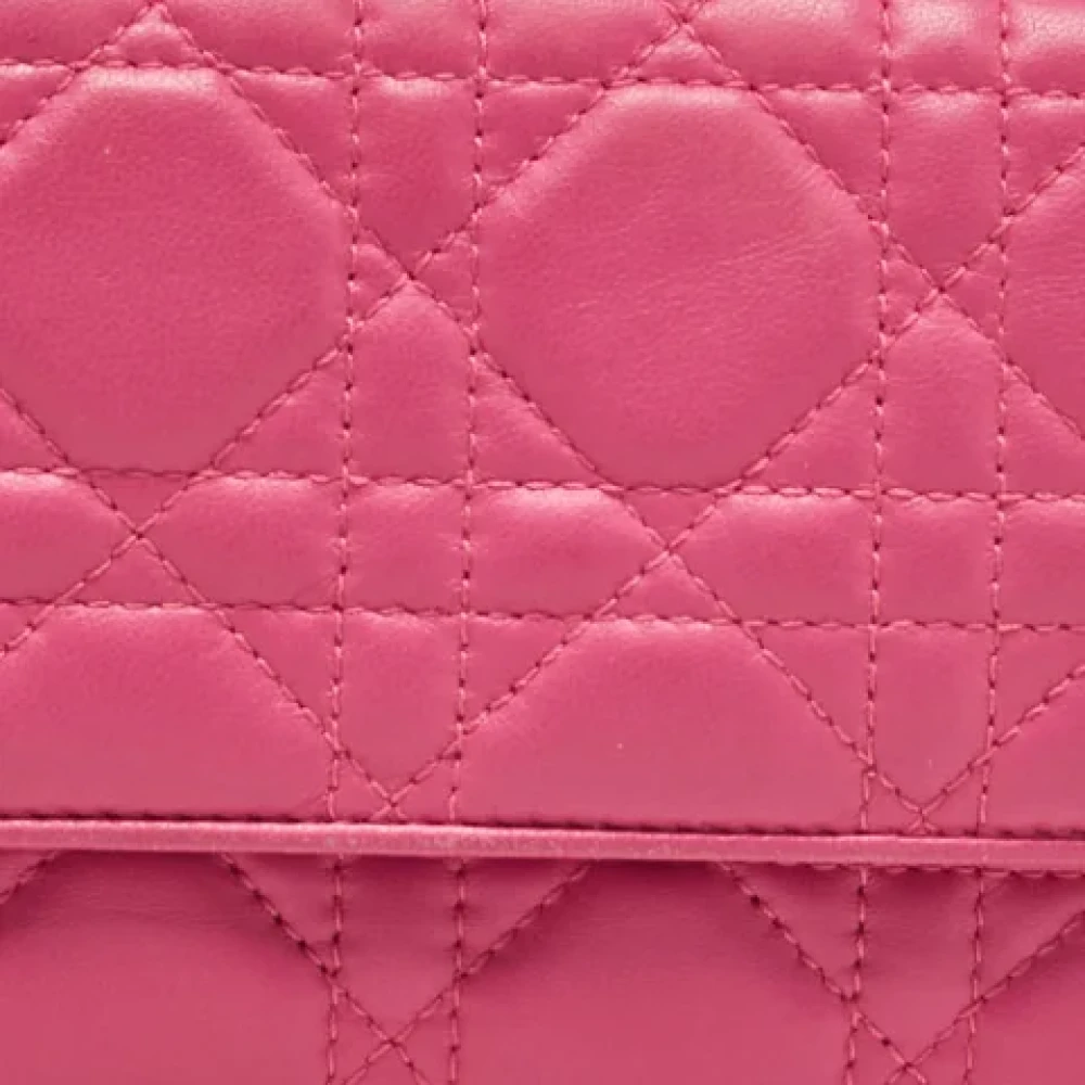 Dior Vintage Pre-owned Leather wallets Pink Dames