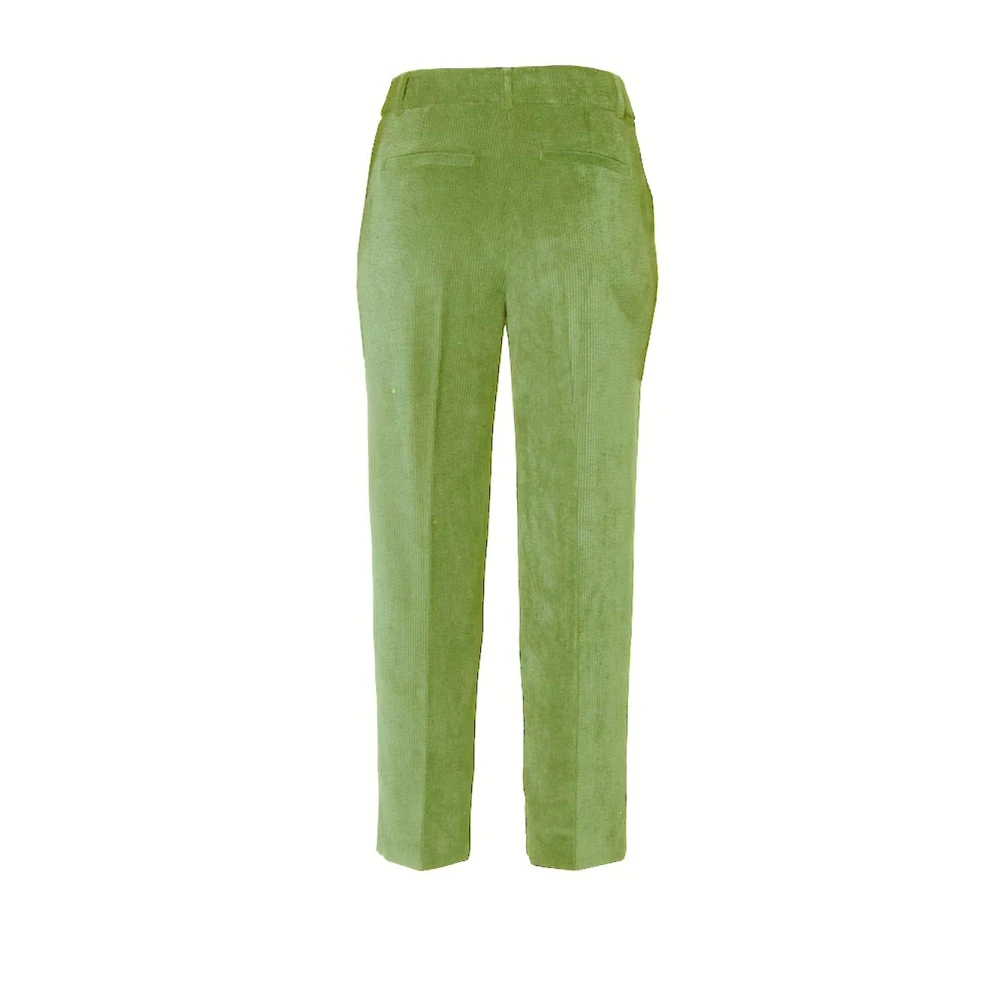 Pennyblack Fluweel Cropped Geribbelde Broek Green Dames