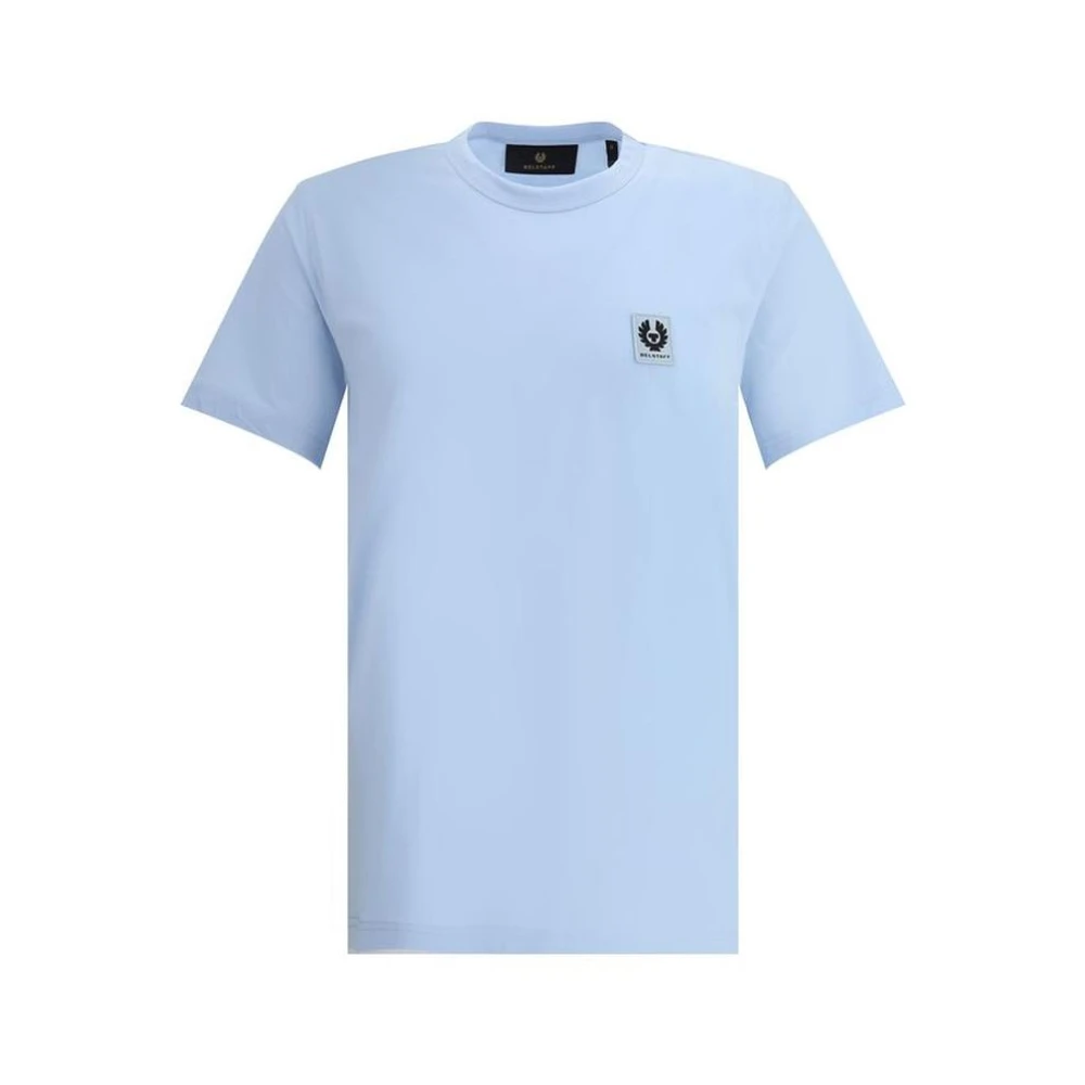 Belstaff Blauw Katoenen T-shirt met Logo Blue Heren