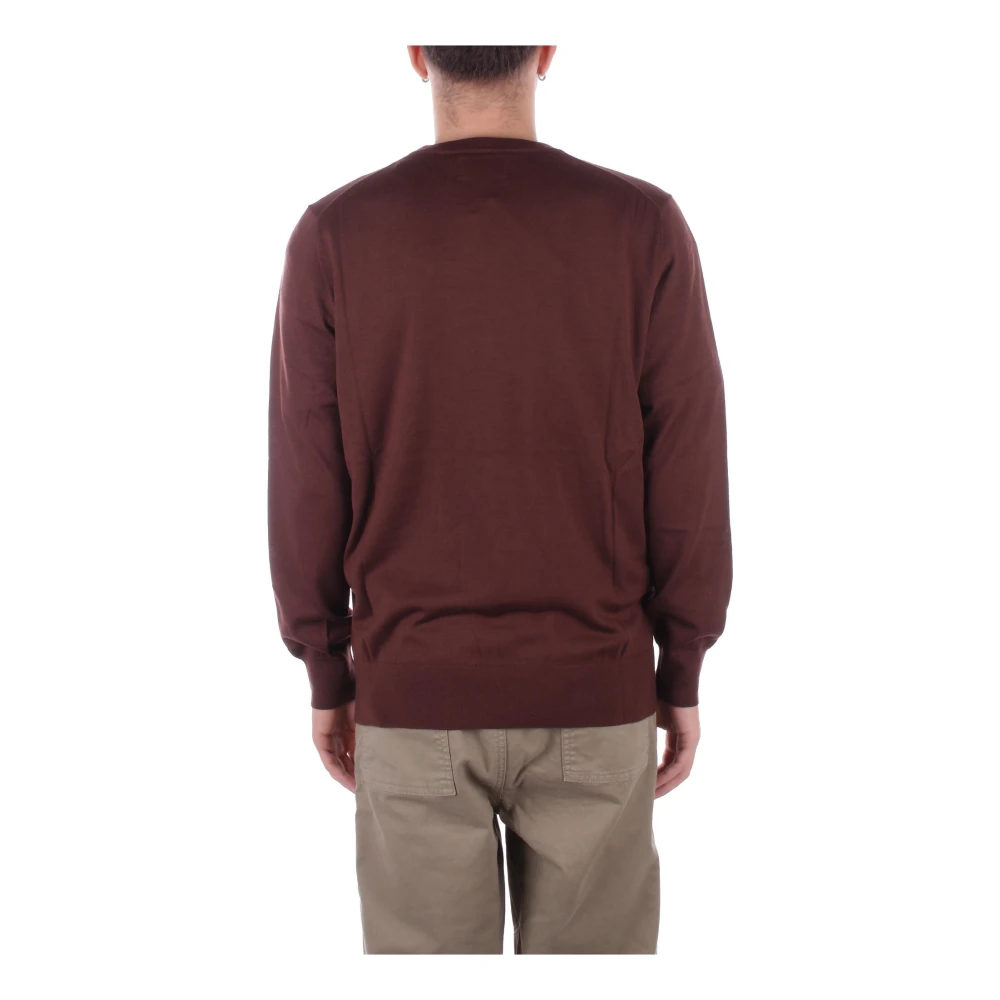 Saint Barth Bruine Logo Sweater Regular Fit Brown Heren