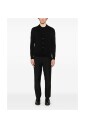 black-knitwear-cardigan-v-neck-ribbed-trims