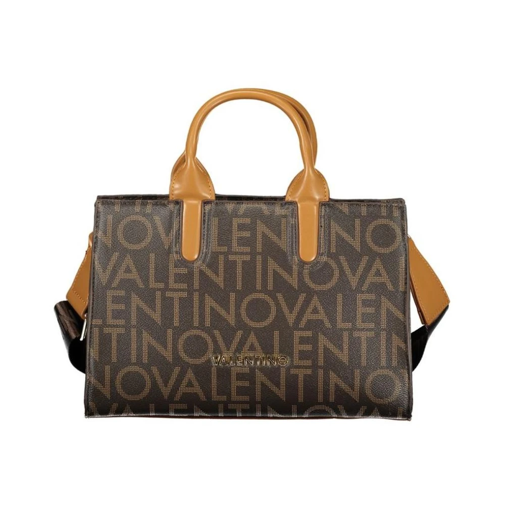 Valentino Women's Brown Polyethylene Handbag With Textured Finish - Handbags - One Size - Bags
