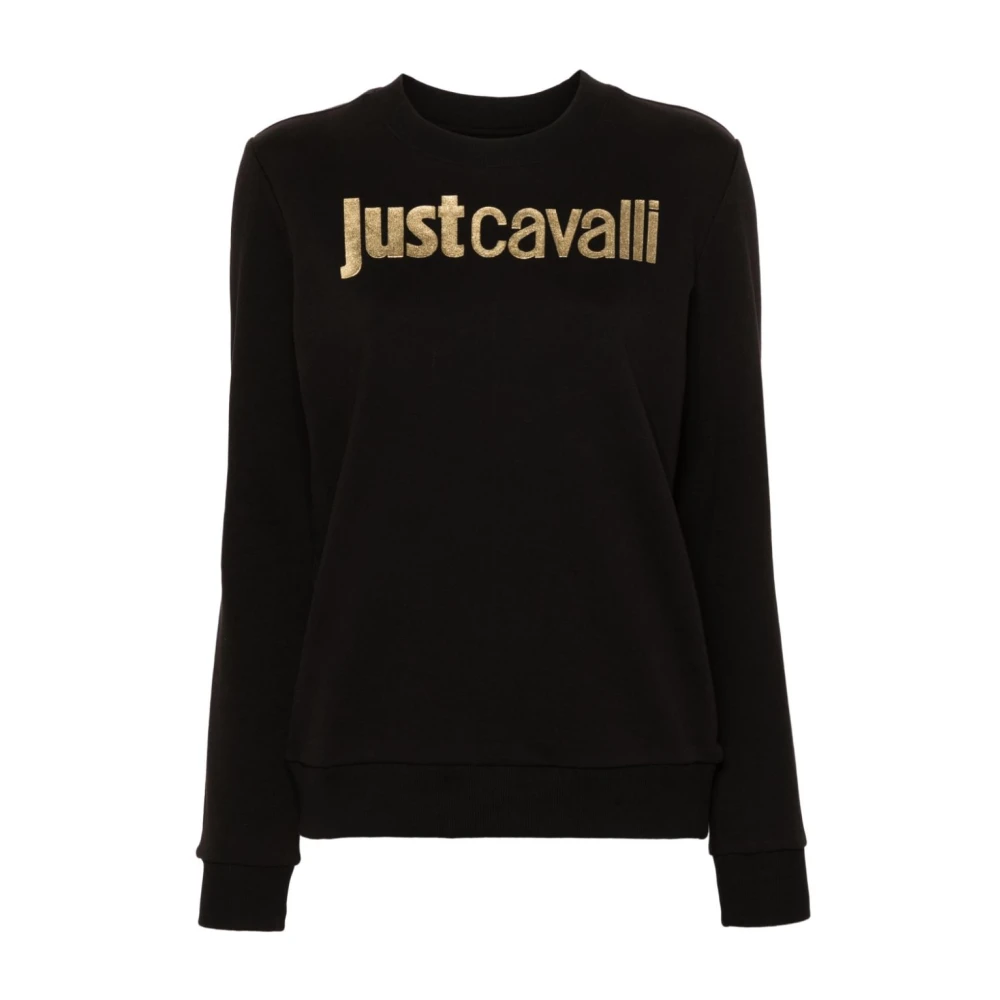 Just Cavalli Zwarte Sweatshirt Damesmode Beige Dames