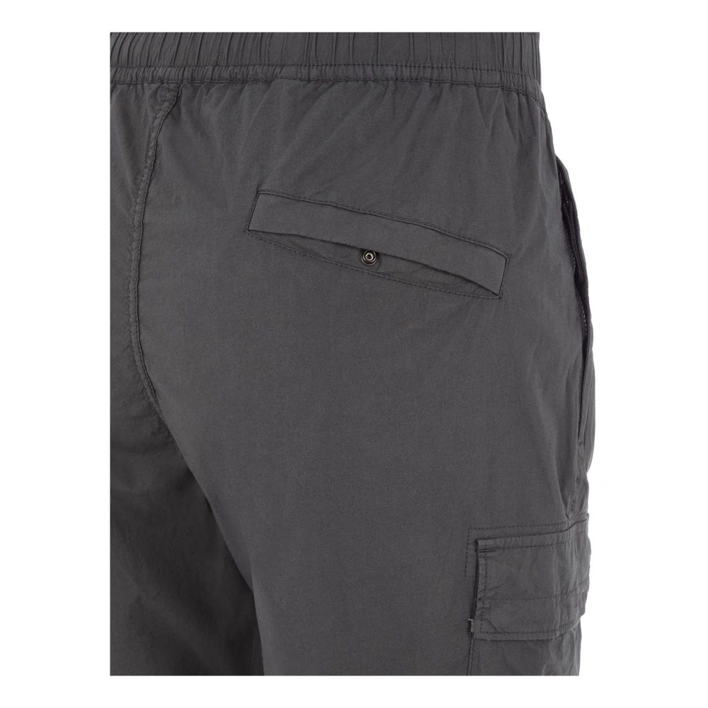 Stone Island Staal Grijs Cargo Broek Tapered Fit Gray Heren