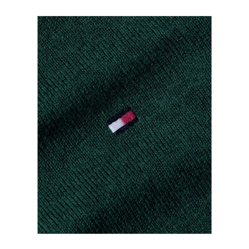 Tommy Hilfiger Iconische ronde hals katoen kasjmier trui Green Heren