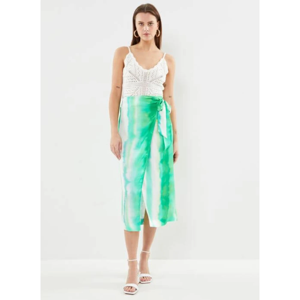 Suncoo Tie and Dye Omslagrok Green Dames