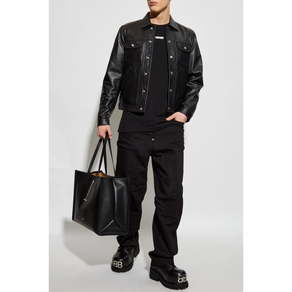 Dsquared2 Leren jas Black Heren