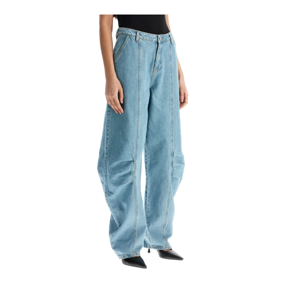 Rotate Birger Christensen Beige Blauwe Denim Sculptuur Jeans Blue Dames
