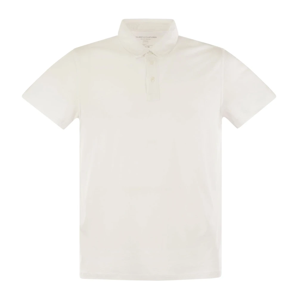 Majestic filatures Luxe Lyocell Polo Shirt White Heren