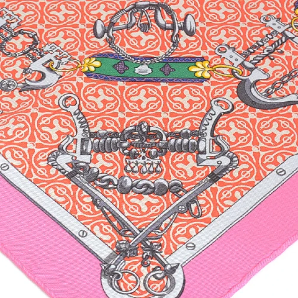 Hermès Vintage Pre-owned Canvas scarves Pink Dames