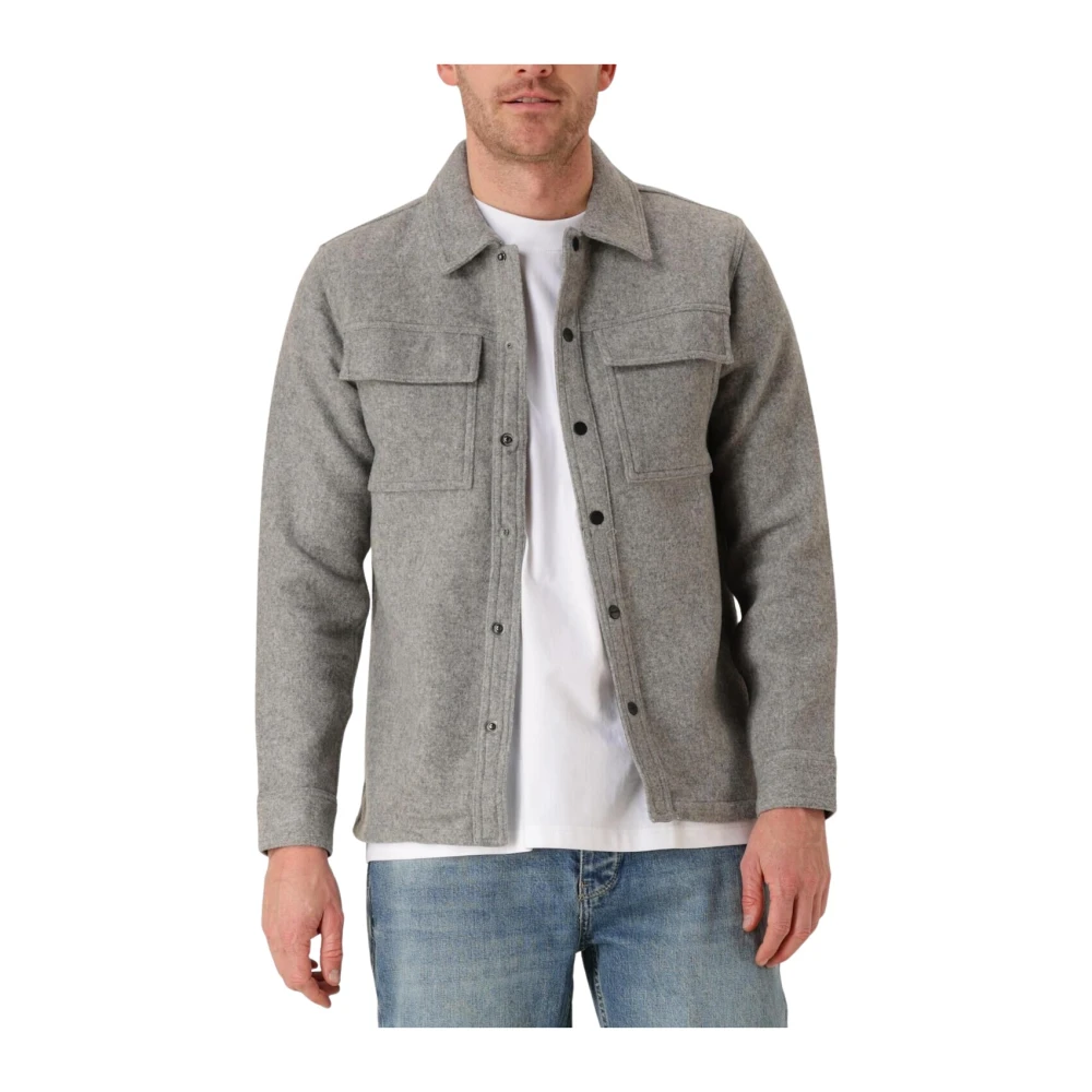 Pure Path Heren Overshirt Regular Fit Grijs Gray Heren