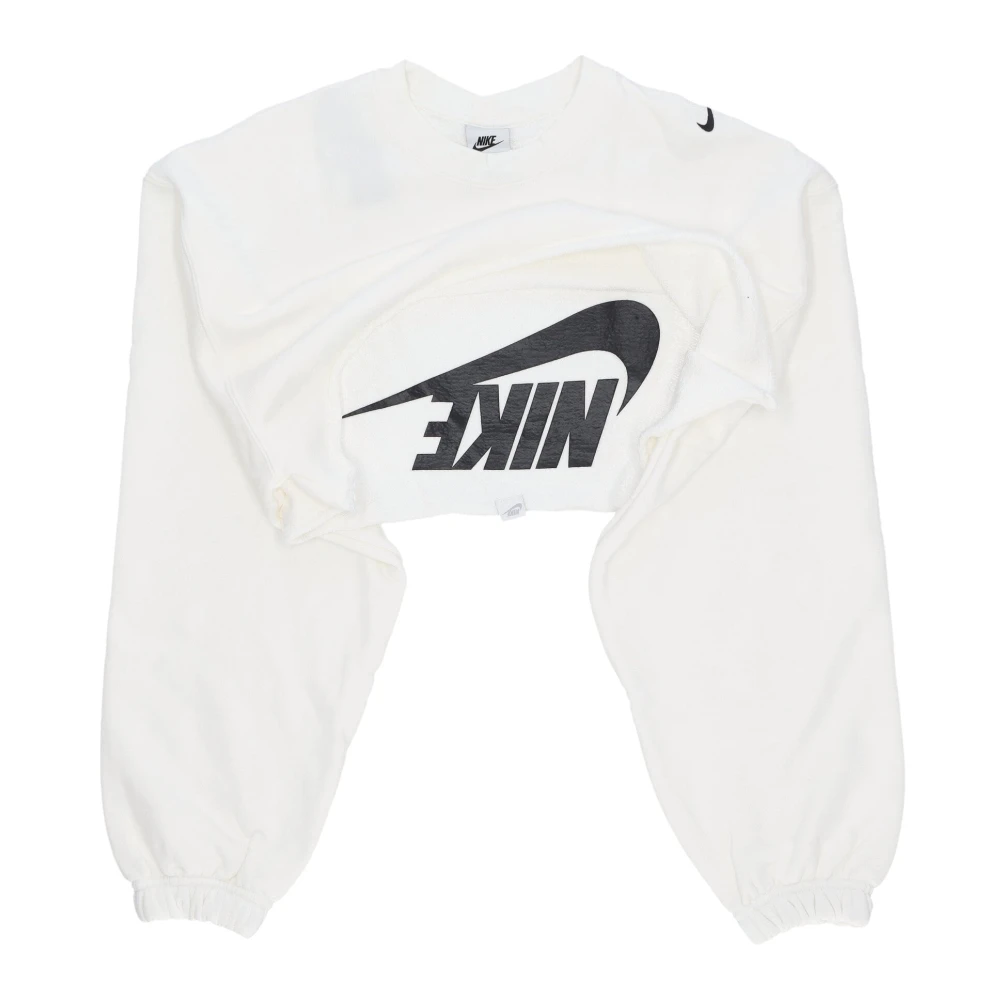 Nike Korte Sweatshirt Dans Shrug Zwart White Dames