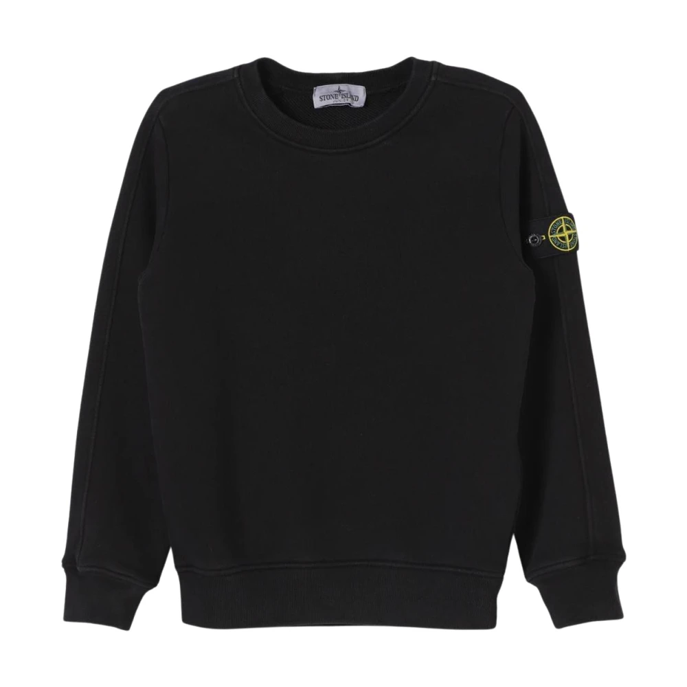 Stone Island Black Crew Neck Jumper - Unisex - Kids Sweatshirts - 8 Y - Kids