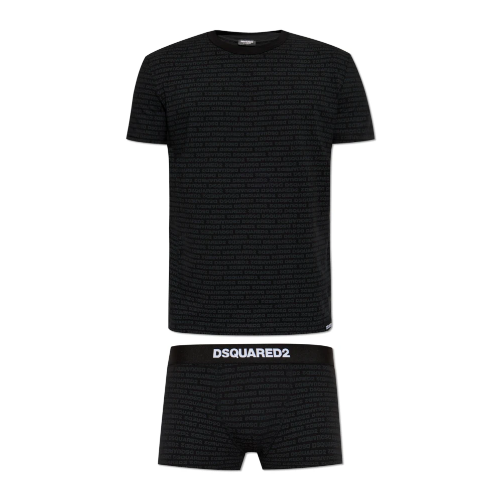 Dsquared2 Set: boxershorts en t-shirt Black Heren