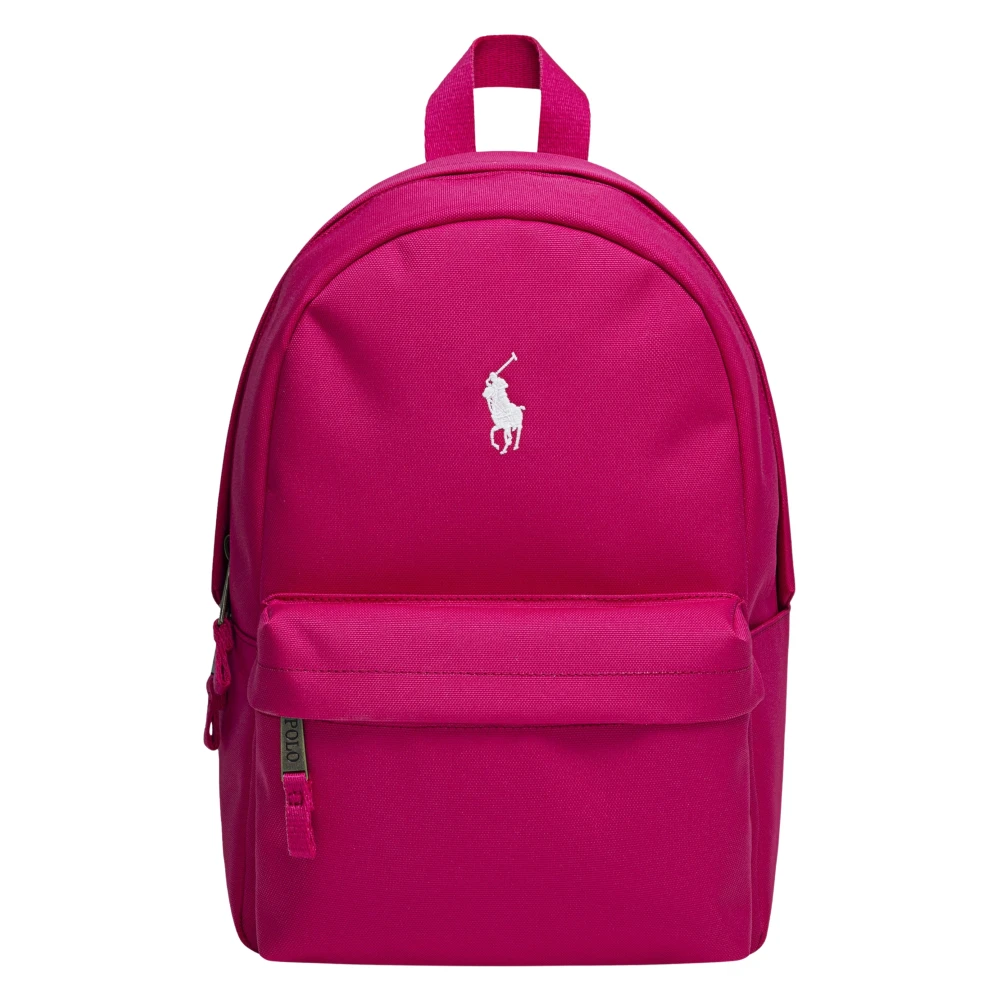 Ralph Lauren Girls Pink School Bags, One Size, Logo Backpack