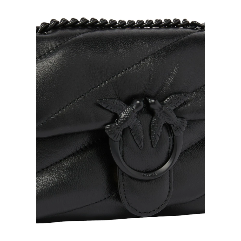 pinko Love Puff Sheep Nappa Tas Zwart Black Dames