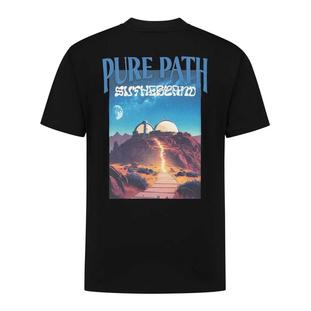 Pure Path Observatory T-shirt met digitale print Black Heren