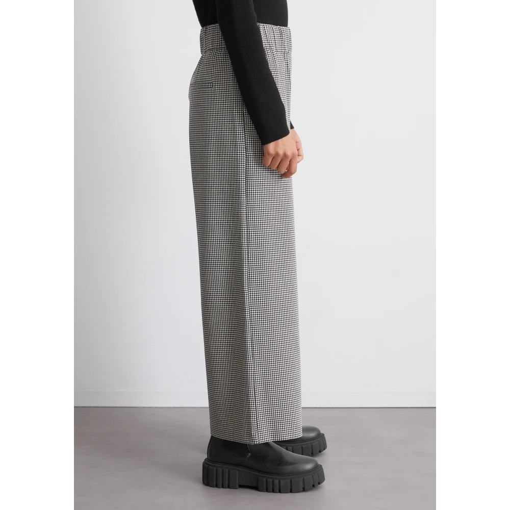 Marc O'Polo Pepita culotte regular Black Dames