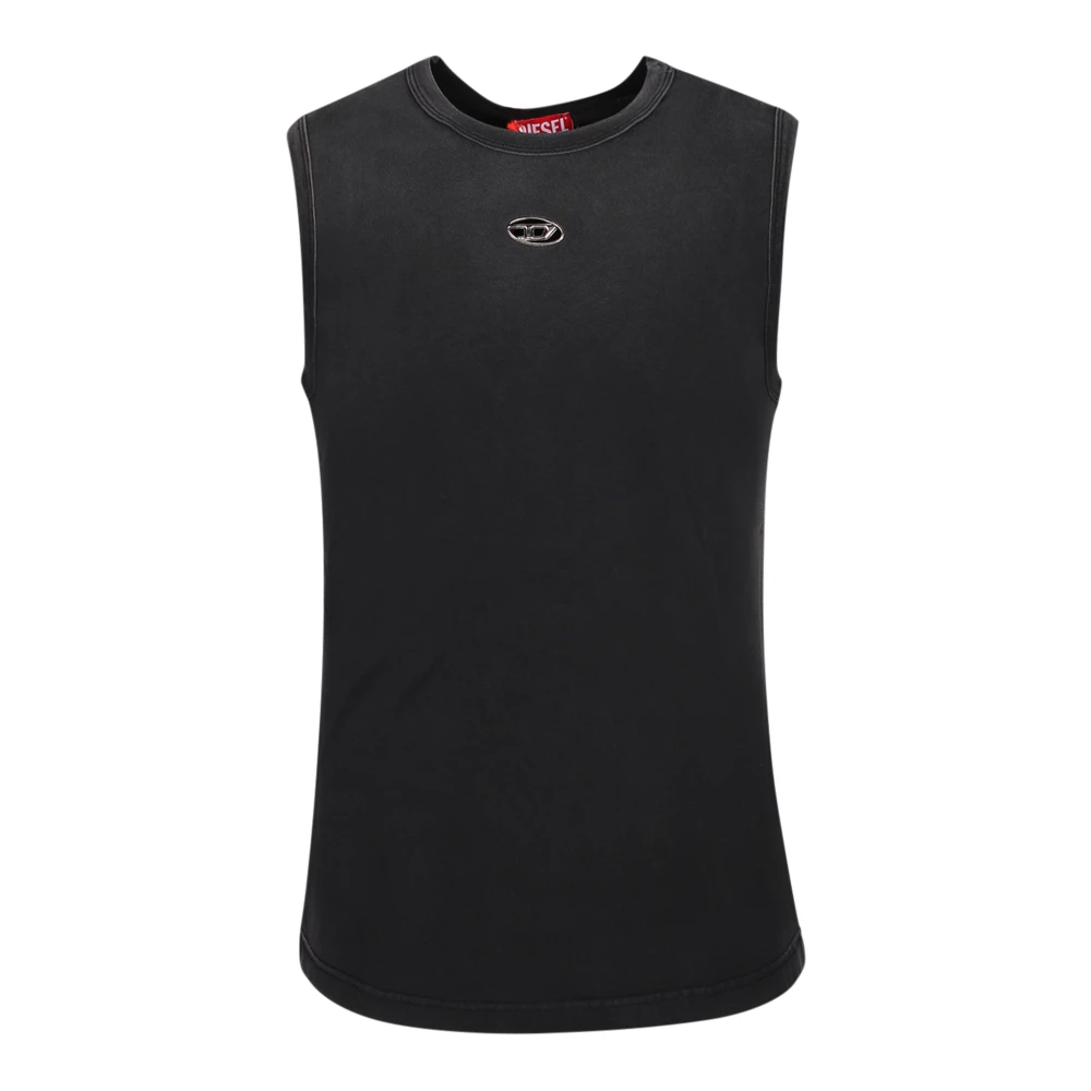 Diesel Men's Black Sleeveless Tops, M, T-Brico New Tank Top
