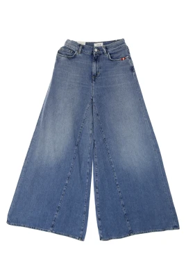 Jeans i tvättad denim