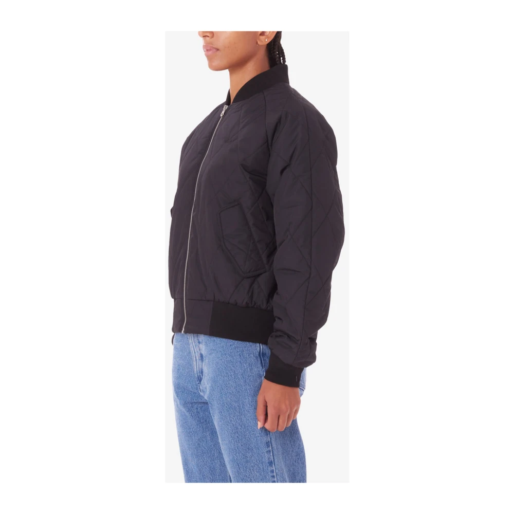 Obey Zwarte Bomberjack Trendy Iconische Stijl Black Heren