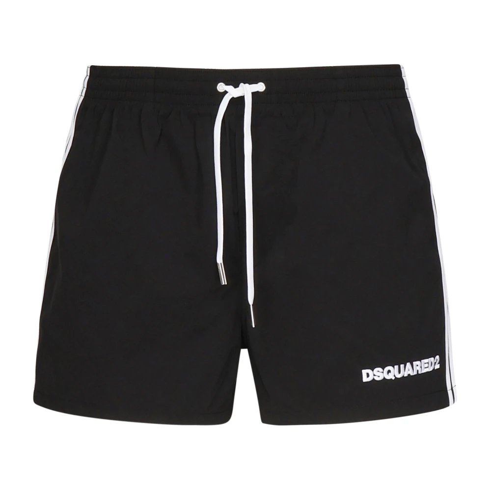 Dsquared2 Men's Black Sea Clothing Boxer Midi - Beachwear - Xl - Swimwear