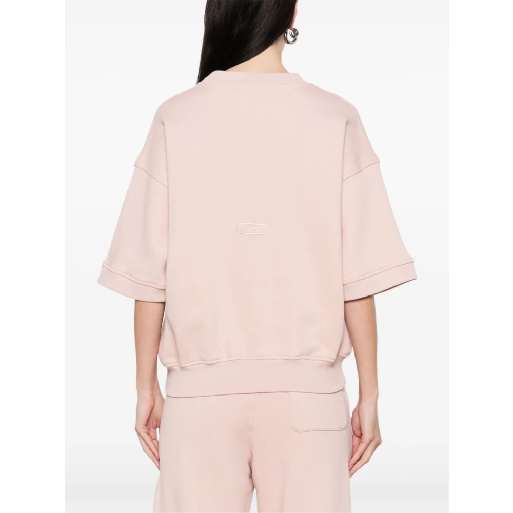 Autry Roze Geribbelde T-shirts en Polo's Pink Dames