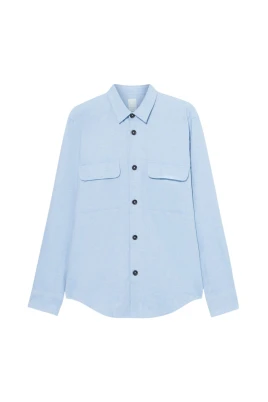 Bomull Flanell Overshirt med Klafffickor