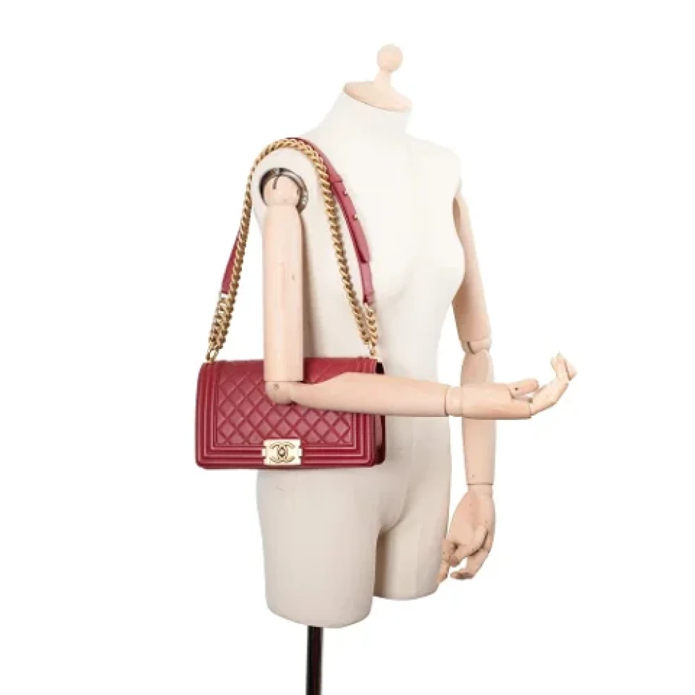 Chanel Vintage Pre-owned Leather chanel-bags Red Dames