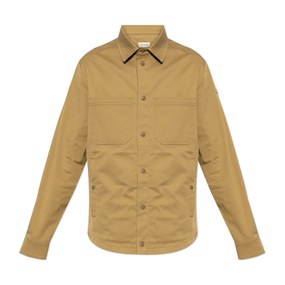 Moncler Katoenen overhemd Beige Heren