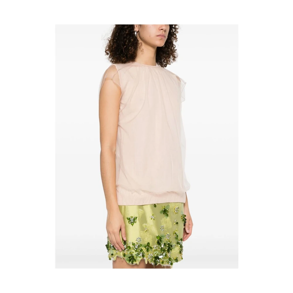 Fabiana Filippi Peach Pink Crew Neck Sweater Pink Dames