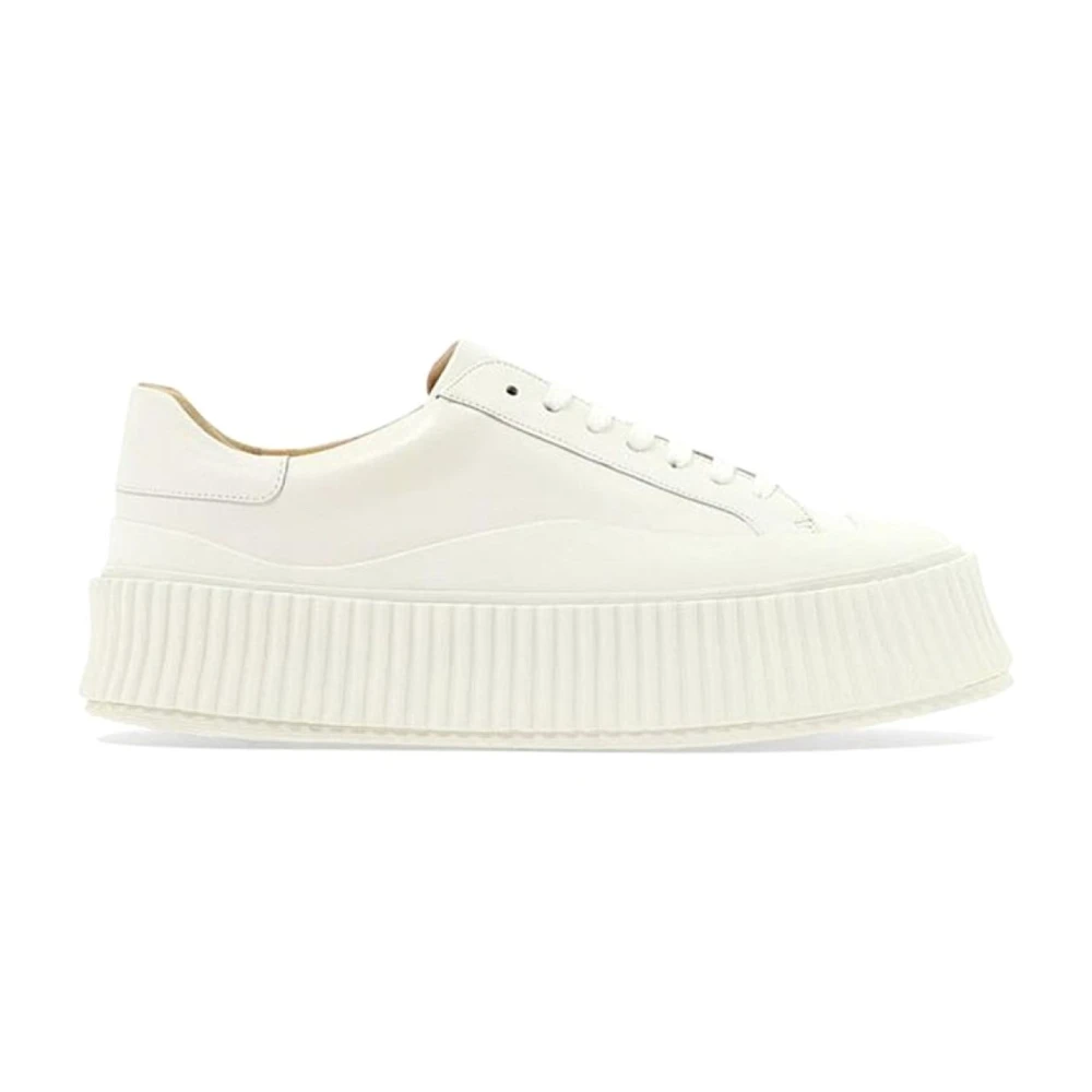Jil Sander Women's White Leather Sneakers