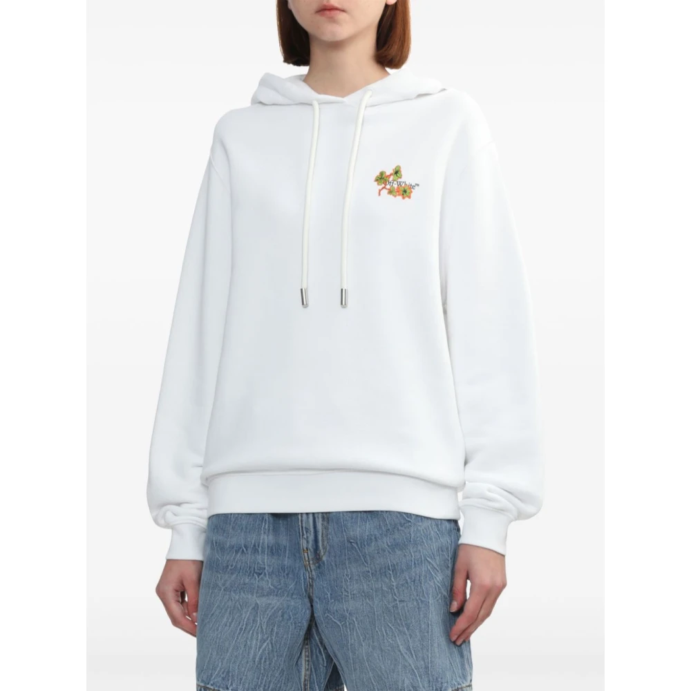 Off White Witte Sweater met Logoprint White Dames