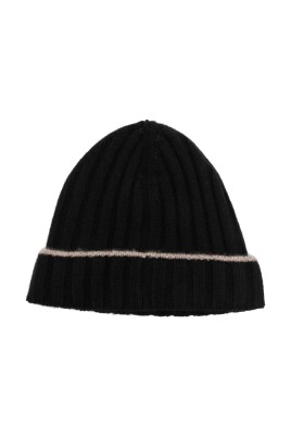 bonnet-en-cachemire-noir-cotele