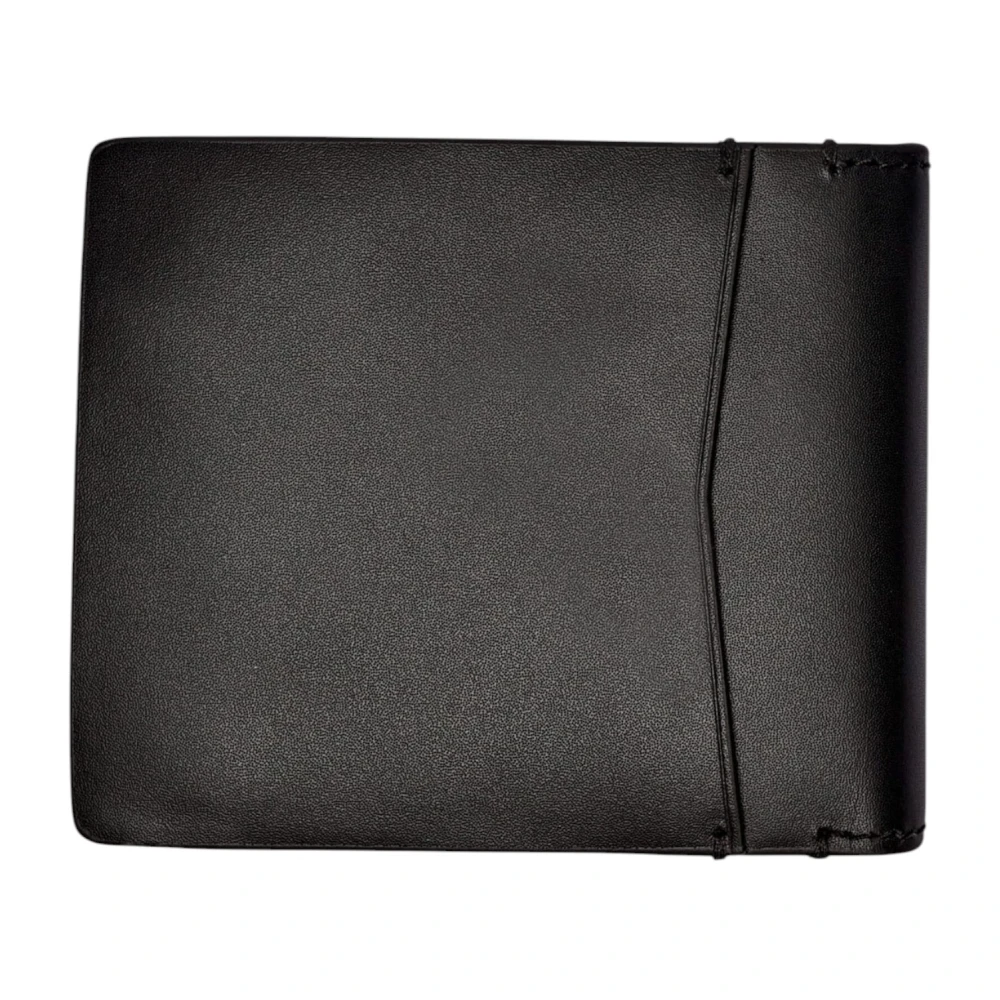Calvin Klein Jeans Zwarte Leren Effen Herenportemonnee Black Heren