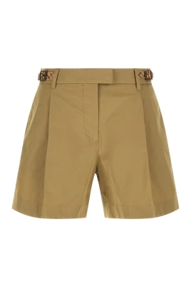 Shorts i bomullspoplin med Burberry-kontrastkant