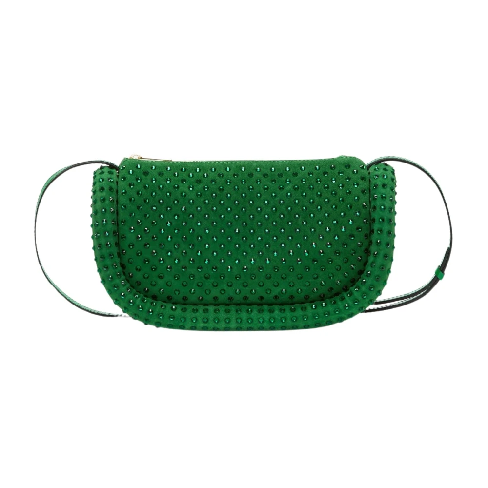 JW Anderson Kristal Leren Schoudertas Green Dames