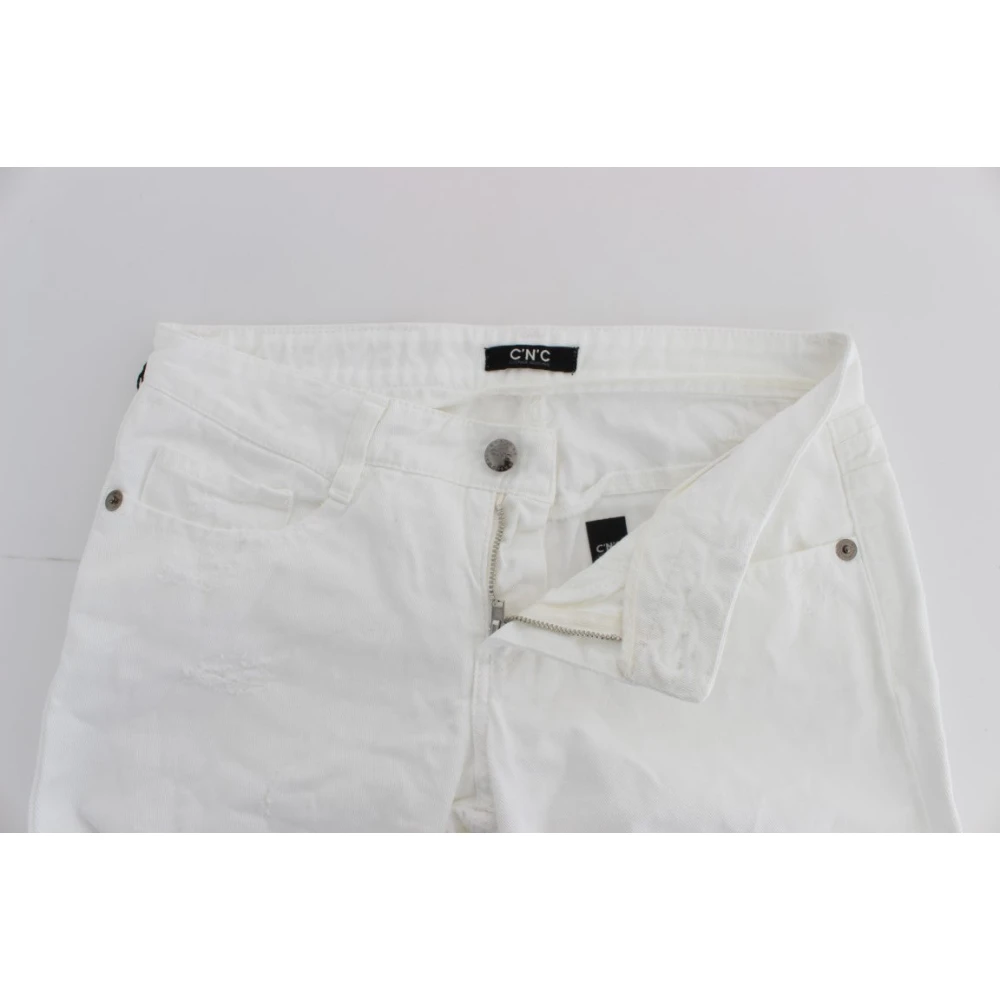 Costume National Witte Slim Fit Jeans White Dames