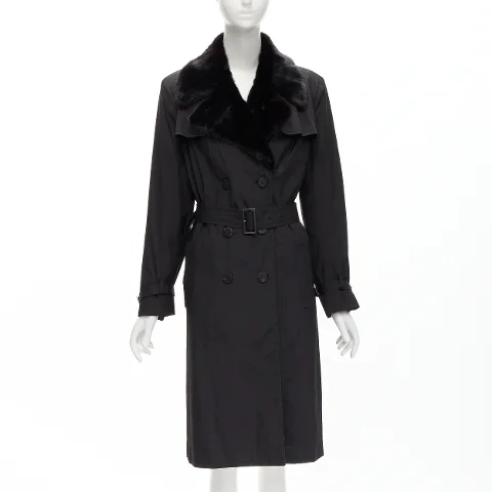 Fendi Vintage Pre-owned Silk outerwear Black Dames