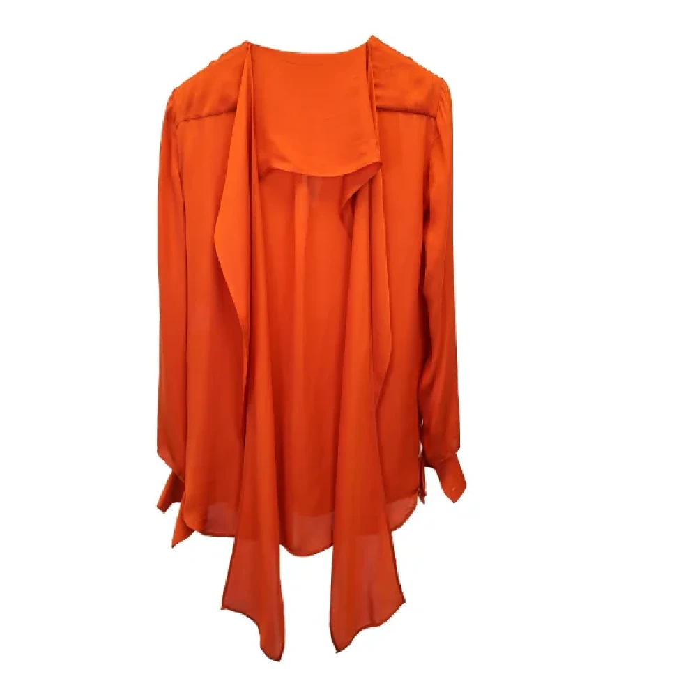 Stella McCartney Pre-owned Silk tops Orange Dames