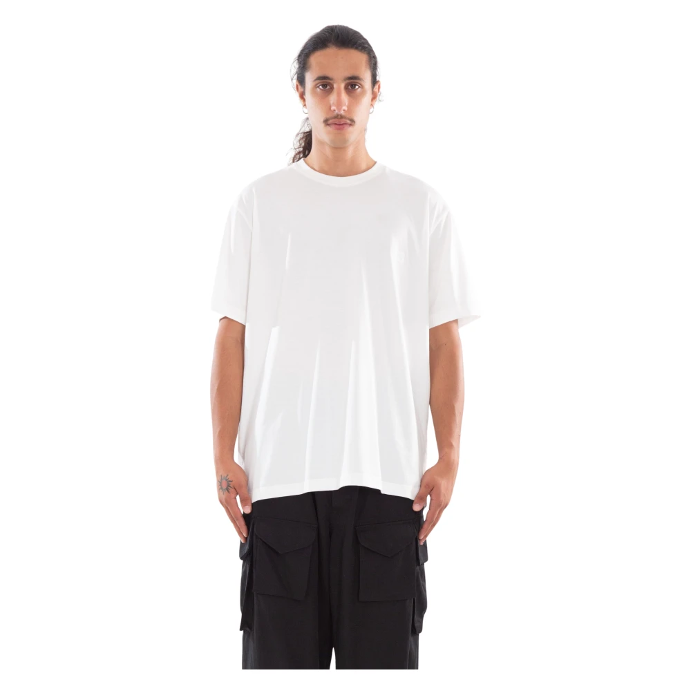 Y-3 Krijtwit Grafische T-shirt met achterkant White Heren