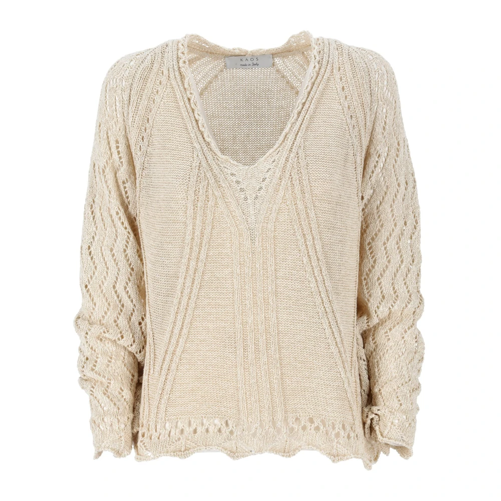 Knitwear > V-neck Knitwear - - Kaos - Modalova