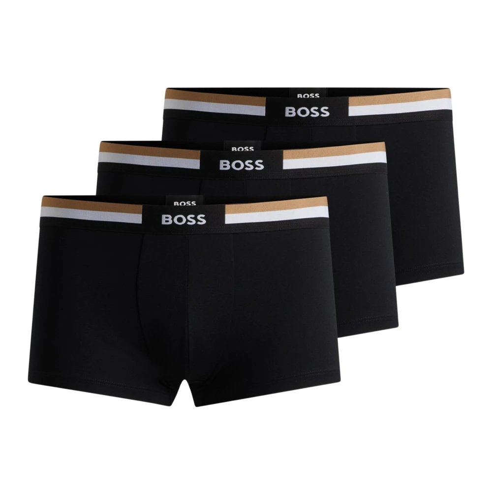 Boss Uomo Nero Boxer Corti Con Gestione Dell'umidità In Confezione Da Tre - Immagine 3