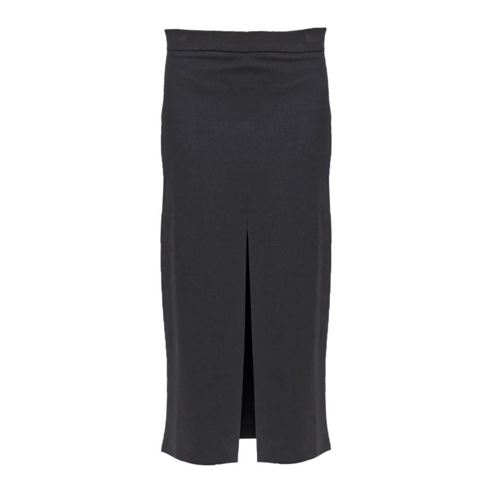 Liviana Conti Milano Midi Rok met Voor Split Black Dames